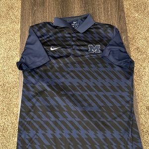 Men's Nike Dri-Fit Golf Polo Michigan Wolverines - Navy/Black - XL